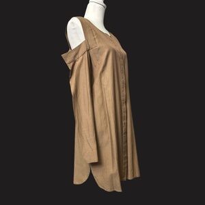 BCBG Maxazria Bare Shoulder Button Down Dress